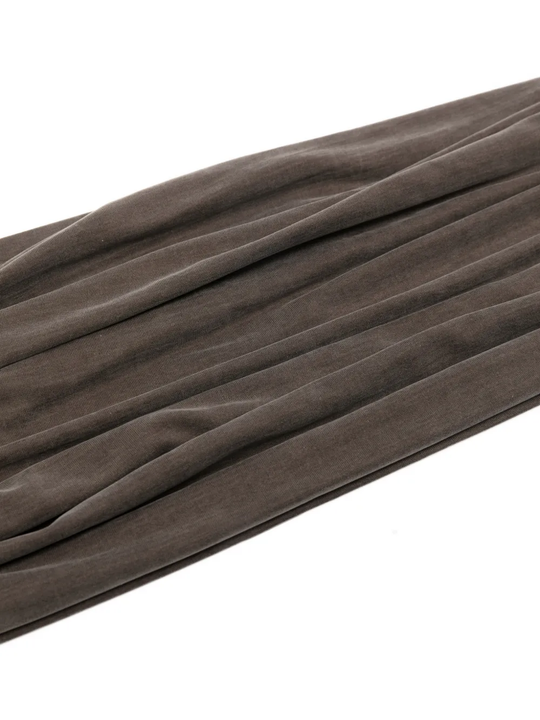 Close up of black tops, showing texture of the cupro fabric