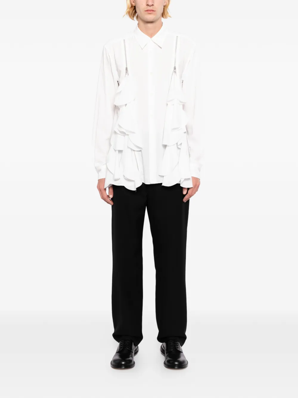 White shirt, full body view