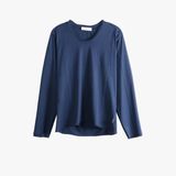 Navy top, front view