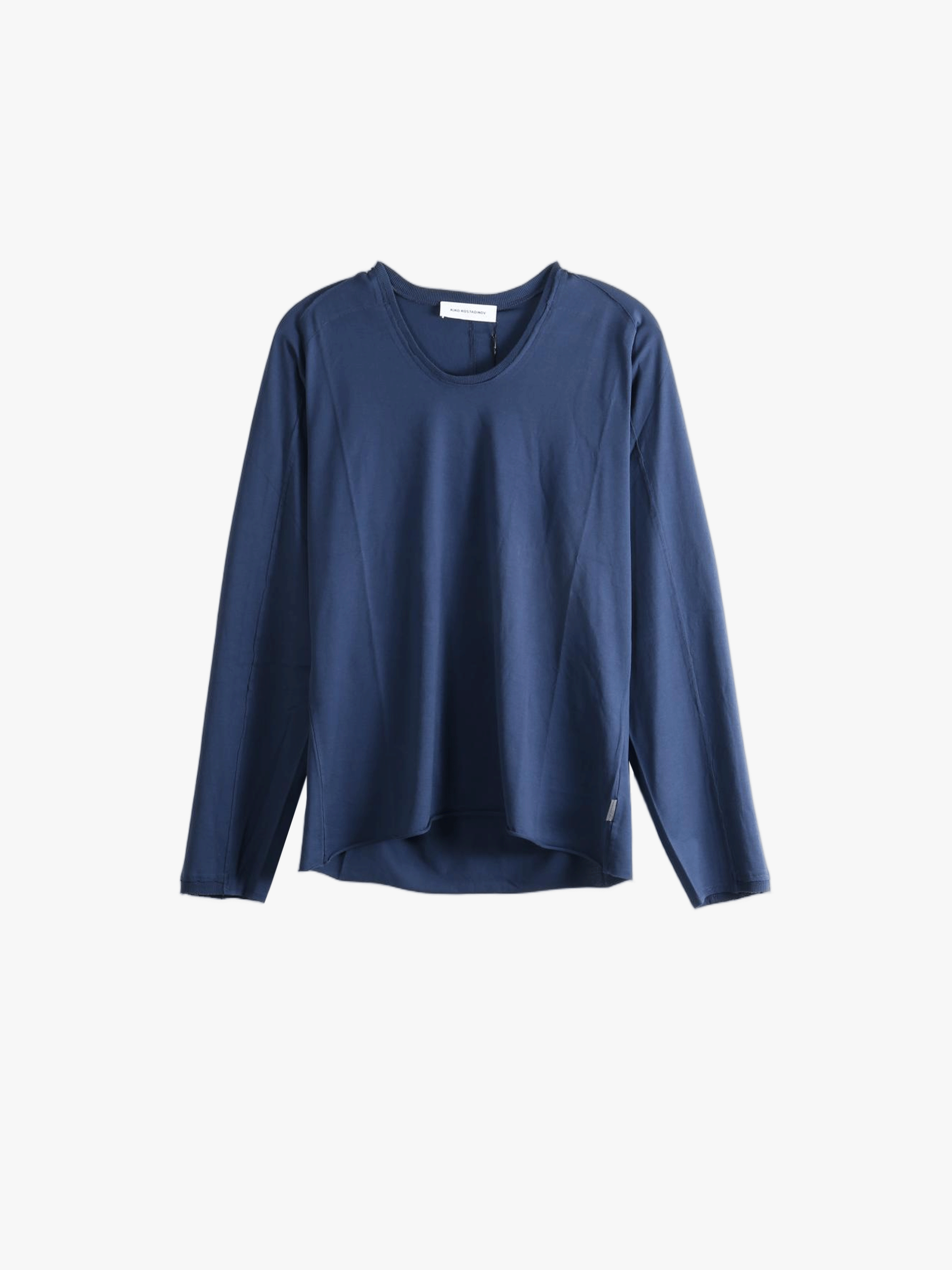 Navy top, front view