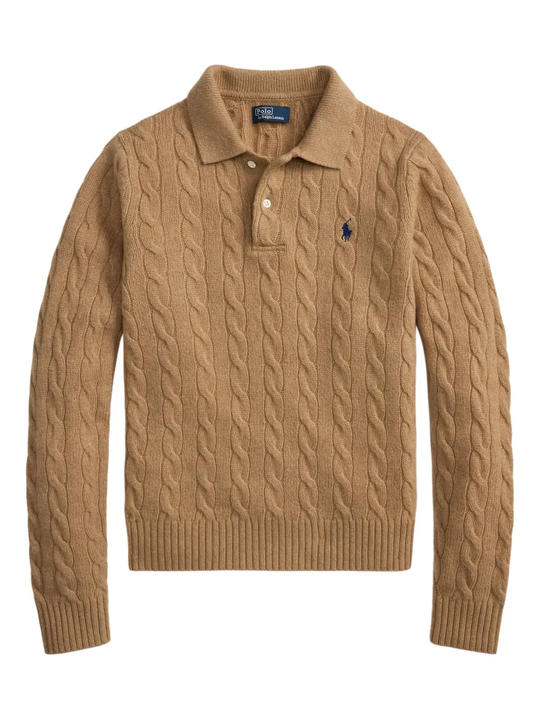 Brown knitwear, front view