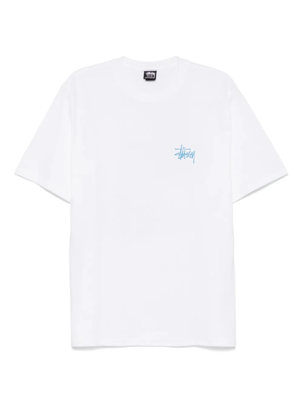 white t-shirt, front view