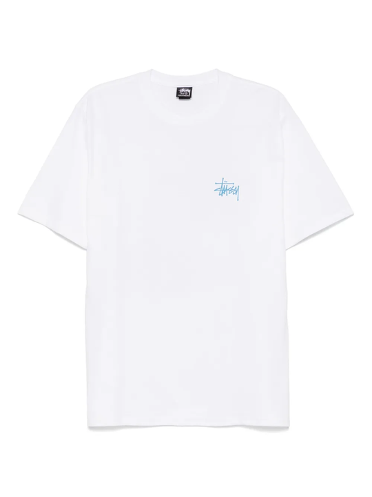 white t-shirt, front view
