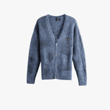 Blue hoodie, front view