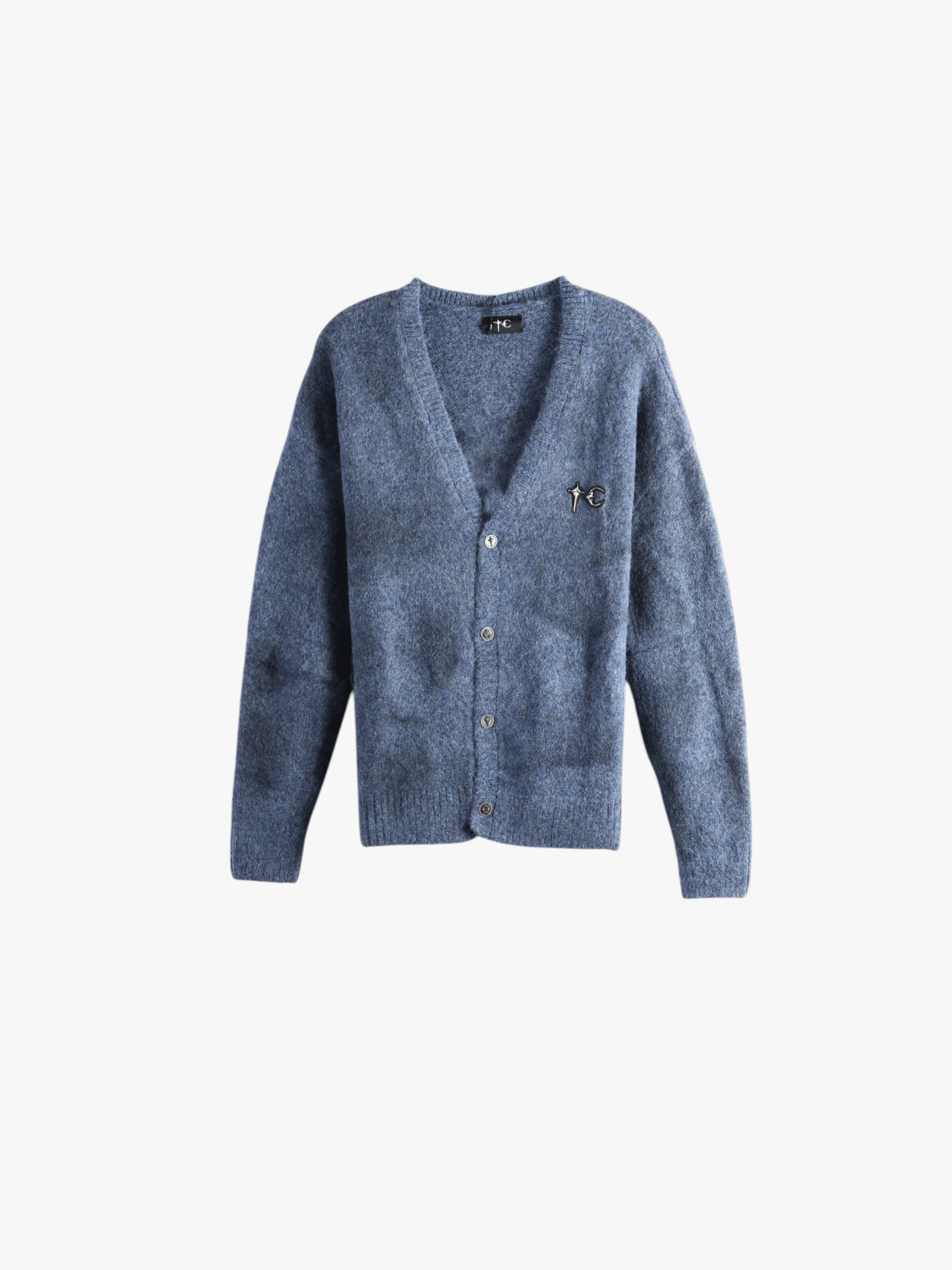Blue hoodie, front view