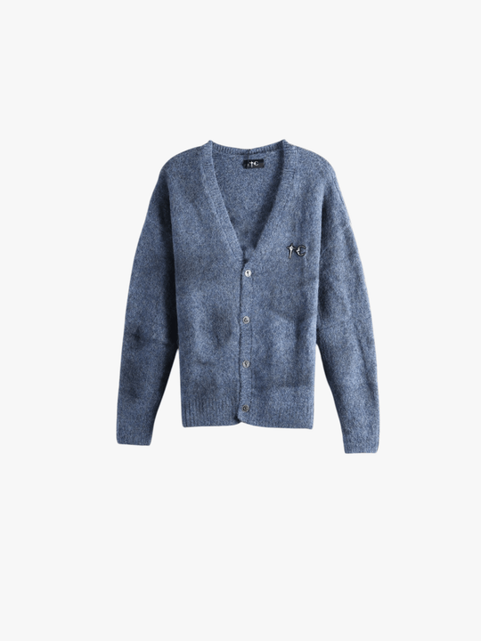 Blue hoodie, front view