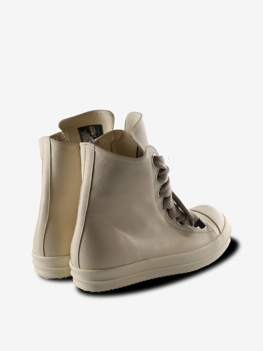 White sneakers, back view