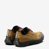 Yellow sneakers, back view