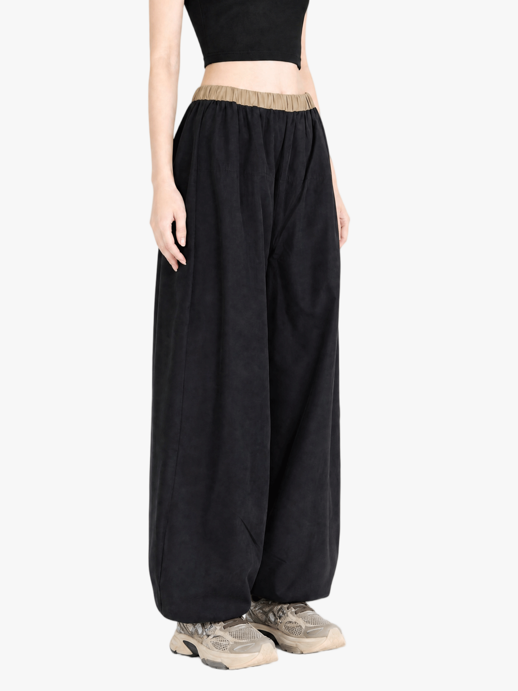Black pants, full body view