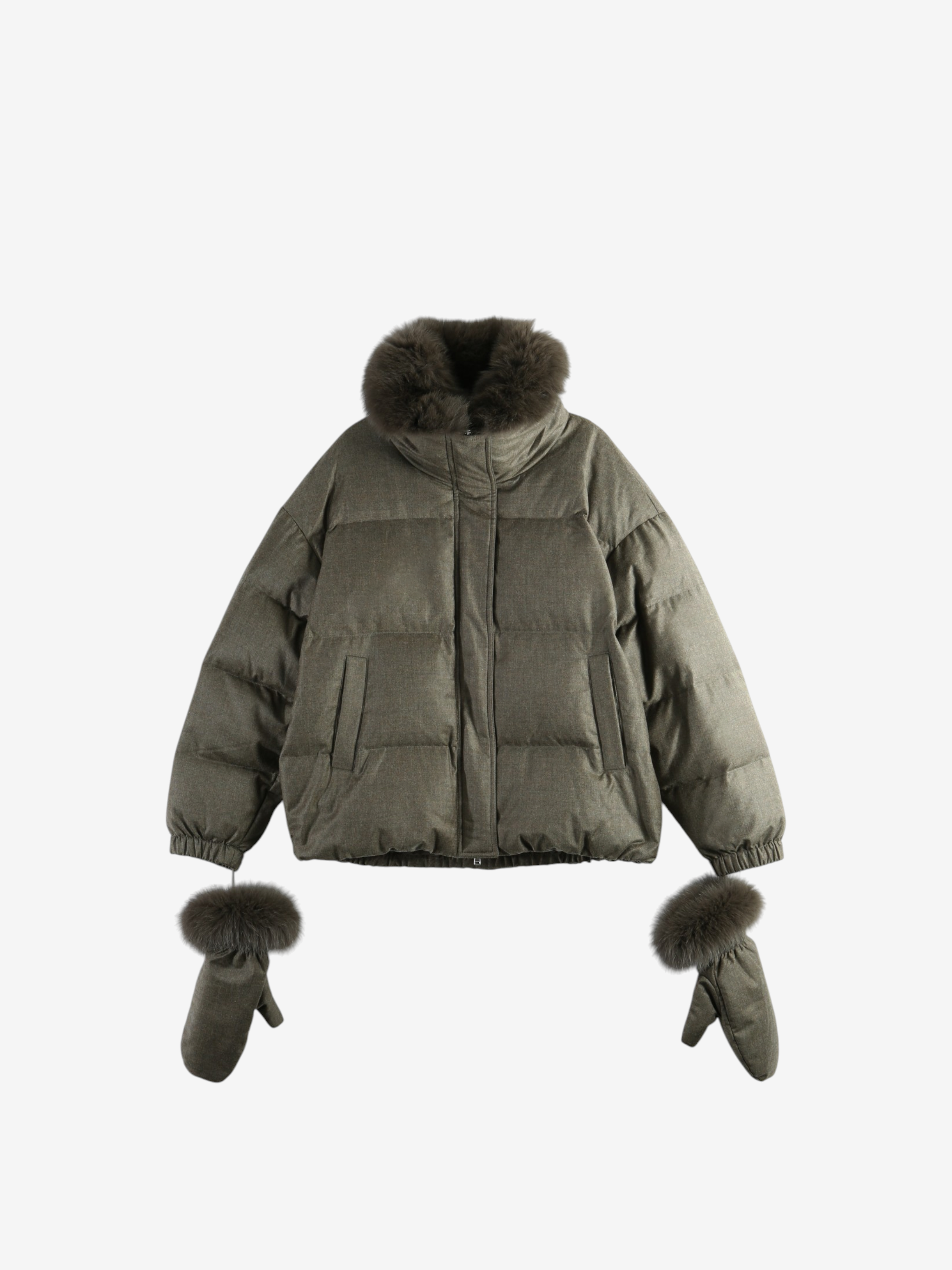 Green jacket, front view