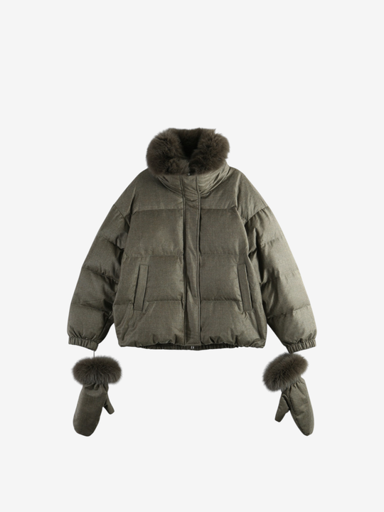 Green jacket, front view
