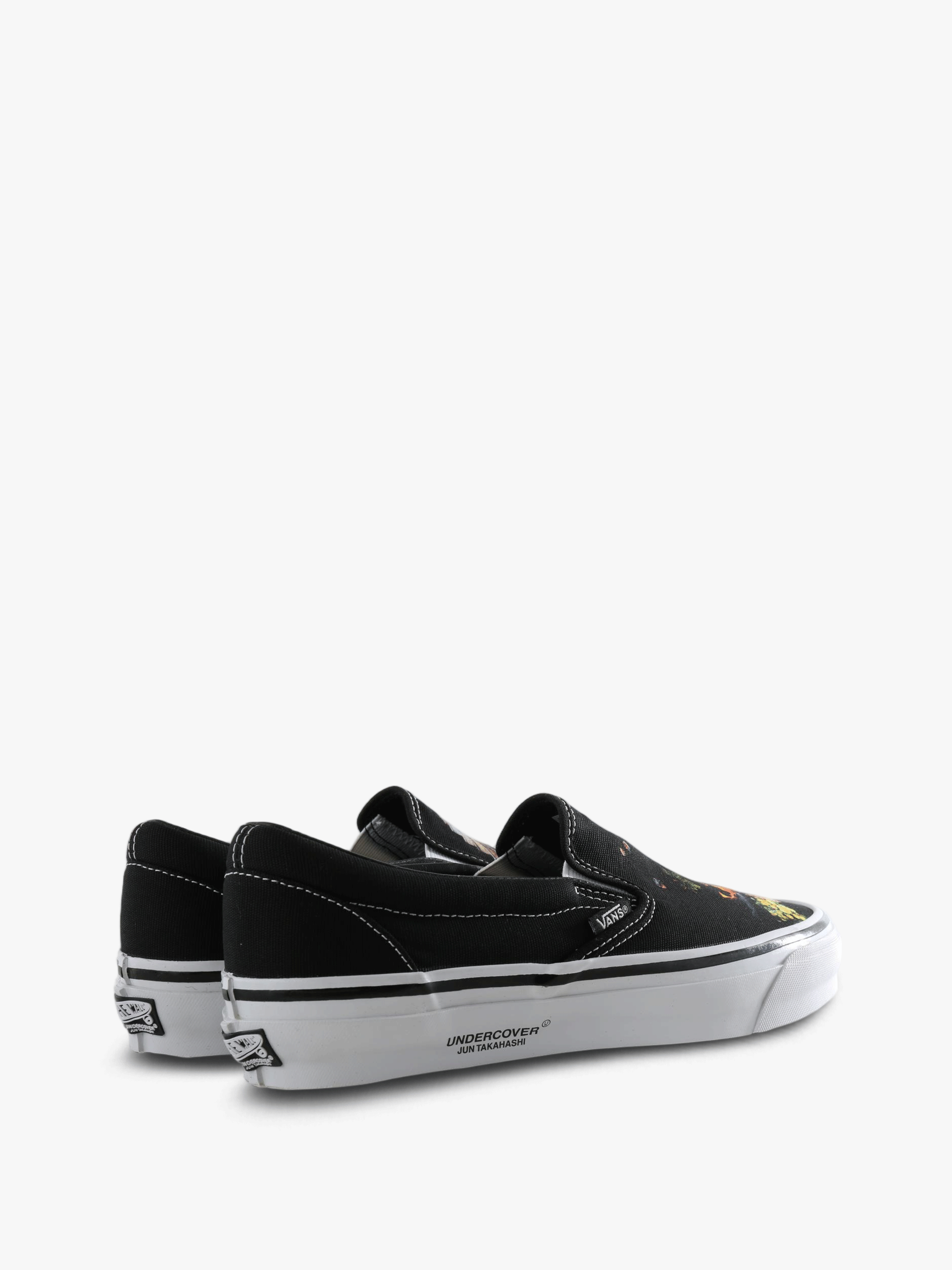 Black shoes, back view
