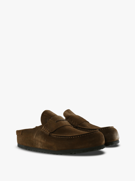 Brown sandals, front view