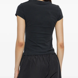 ALEXANDER WANG - Women Hotfix Gradient Logo Fitted Tee