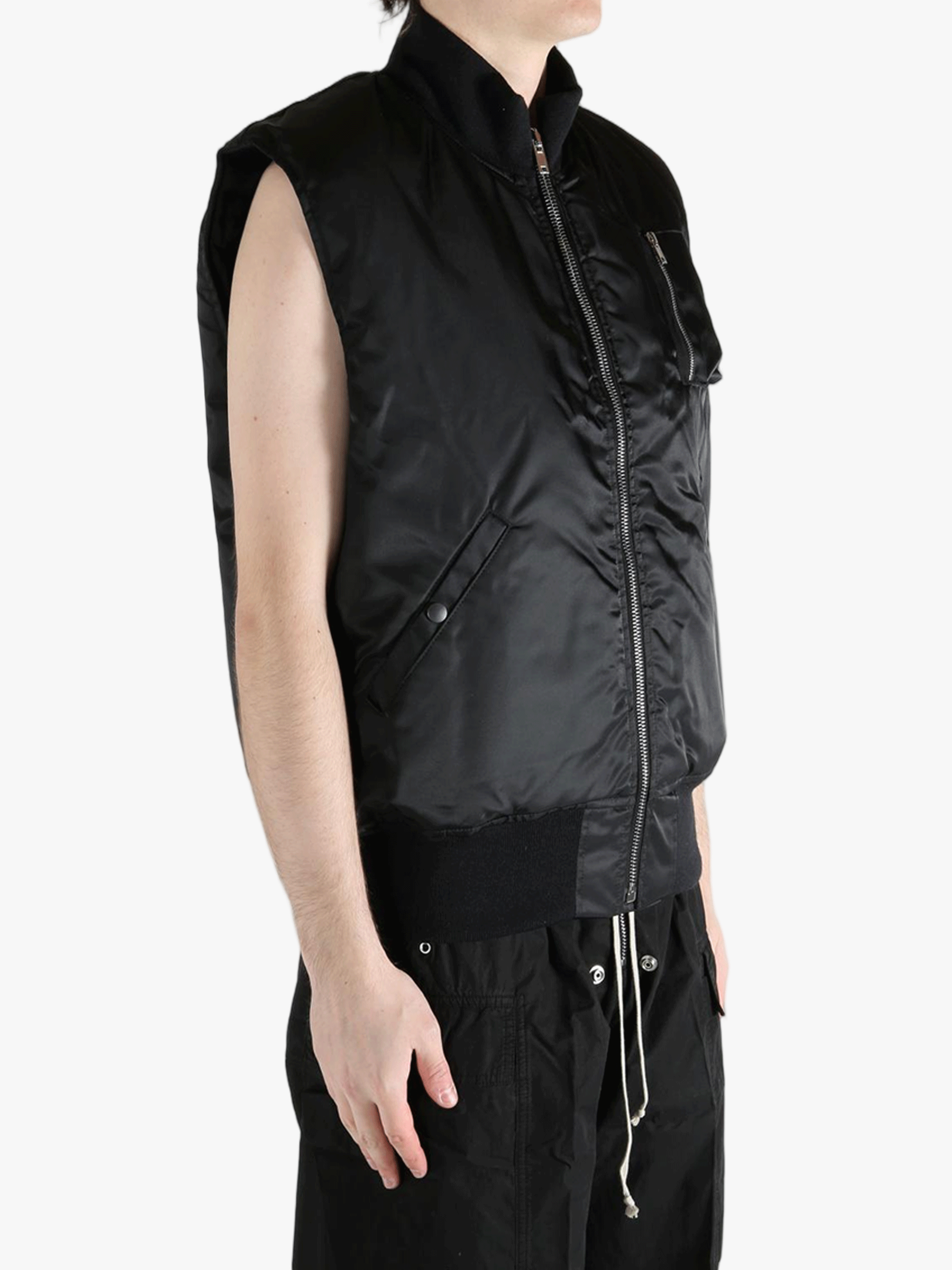 black jackets-coats worn by a person, showing the jackets-coats fit