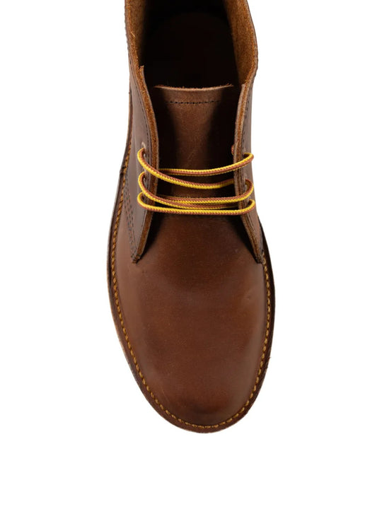 Brown boots, front view