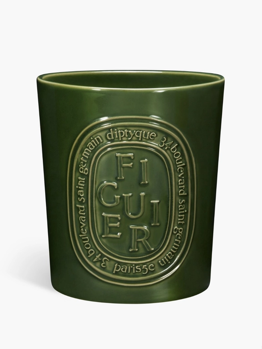 Green candle, front view