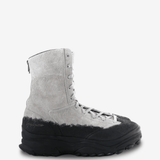 Grey boots, side view