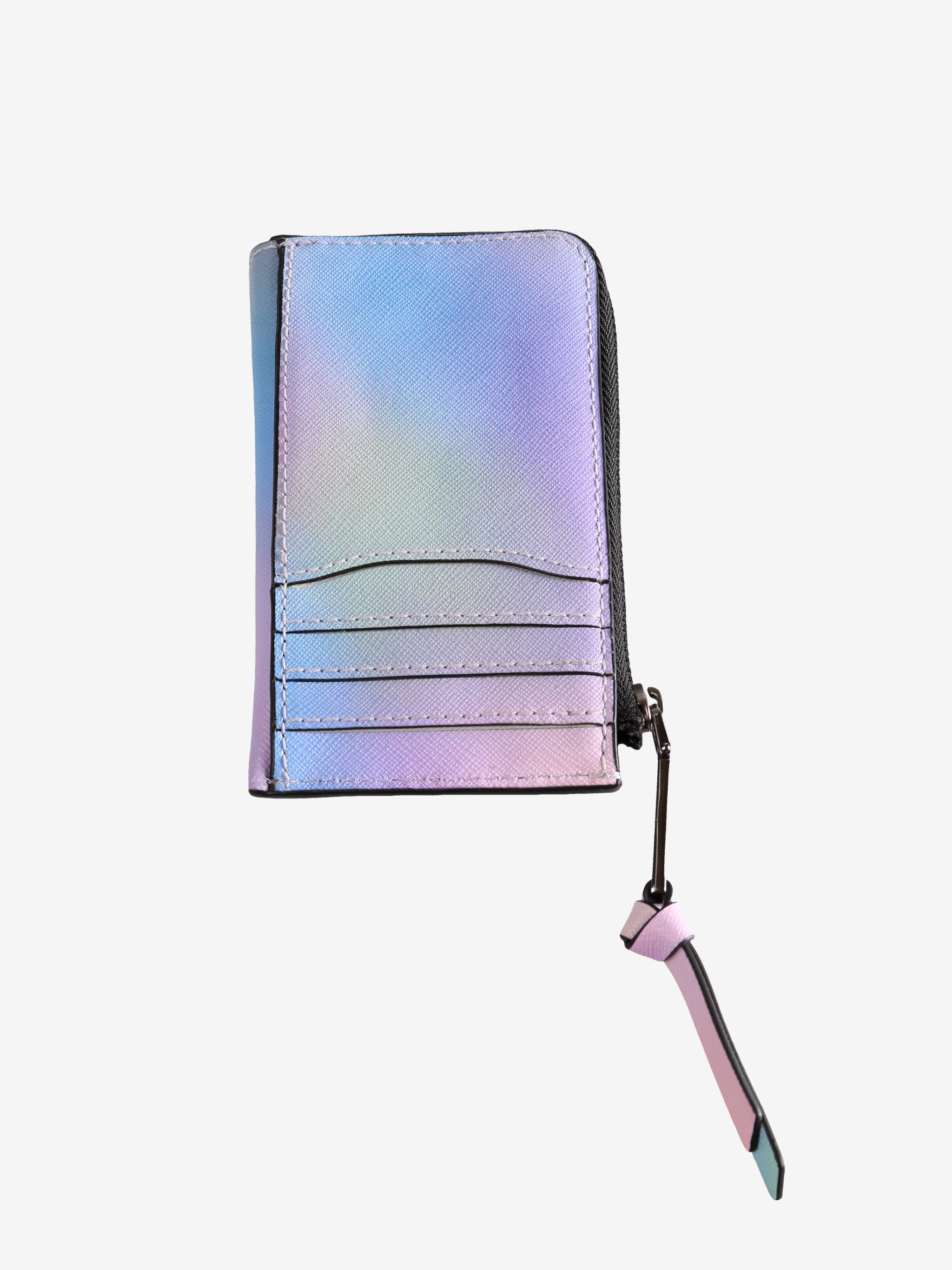 Blue wallet, back view