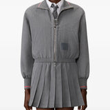Grey jacket, full body view