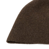 Close up of Brown hat, showing texture of the 100% wool fabric