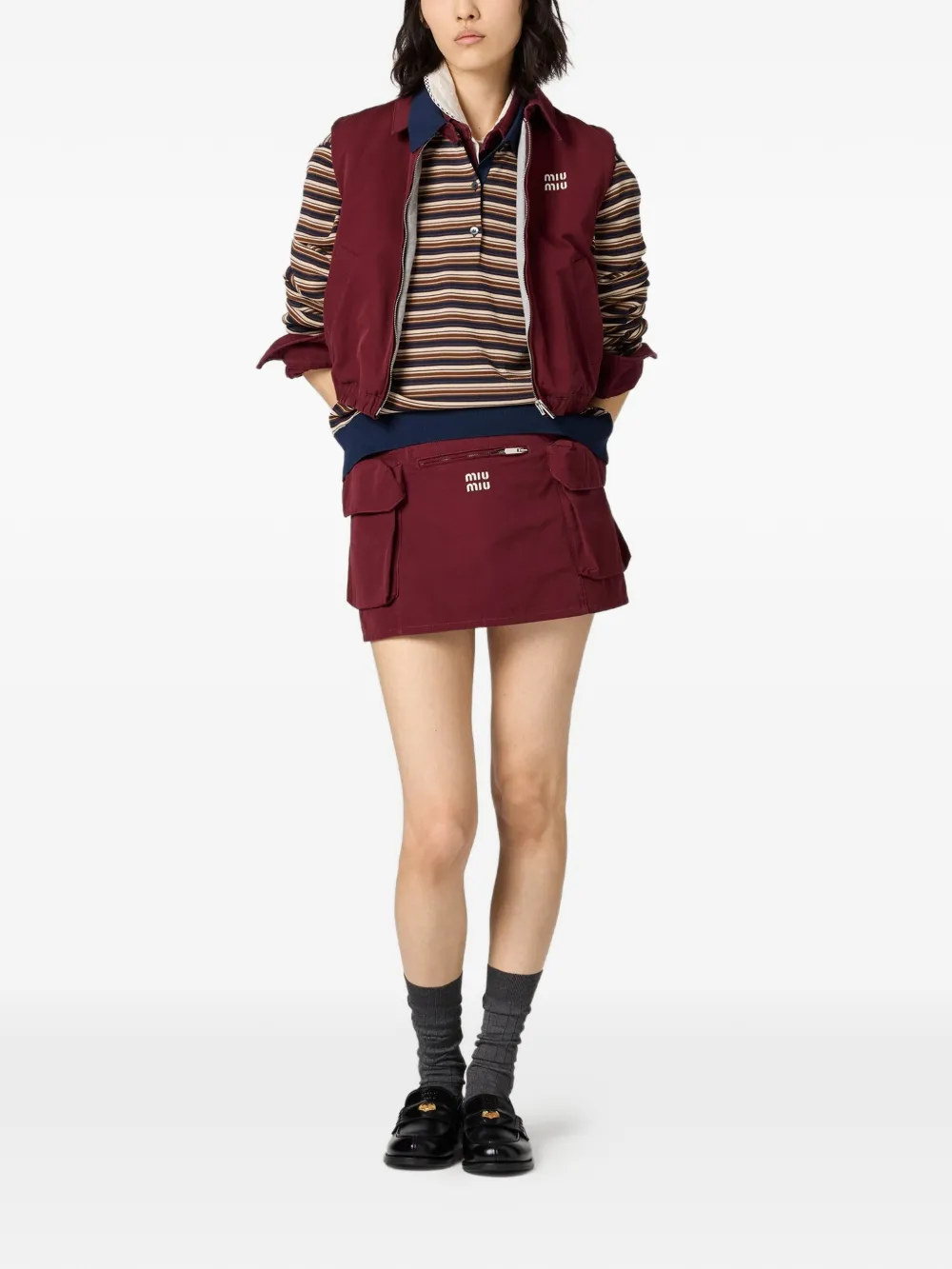 Red shirt, full body view