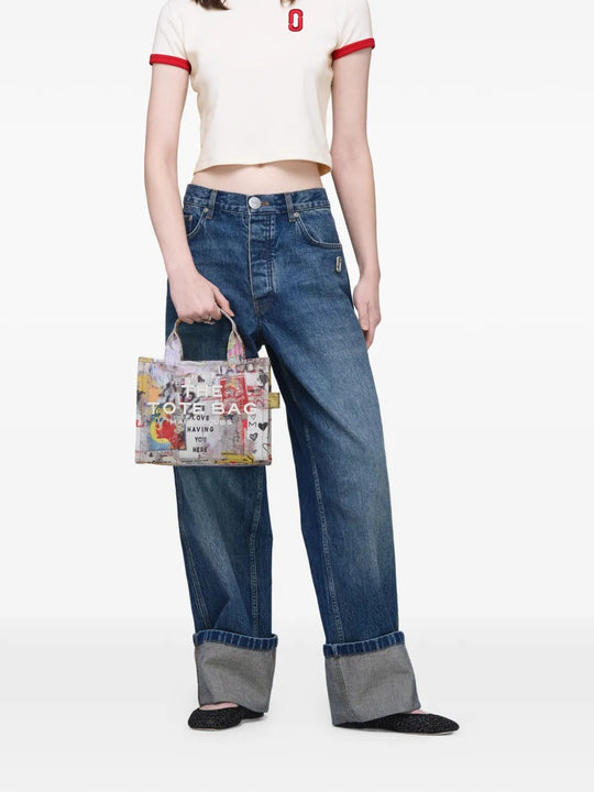 Grey bag, full body view