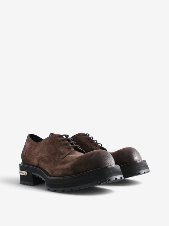 Brown shoes, front view