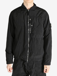 STONE ISLAND - Men Logo Patch Crinkle Finish Overshirt