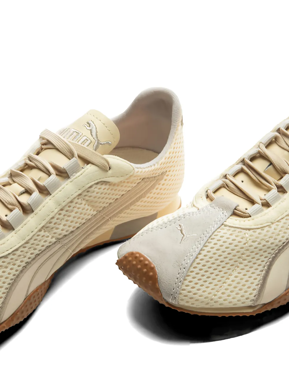 Tan shoes, front view