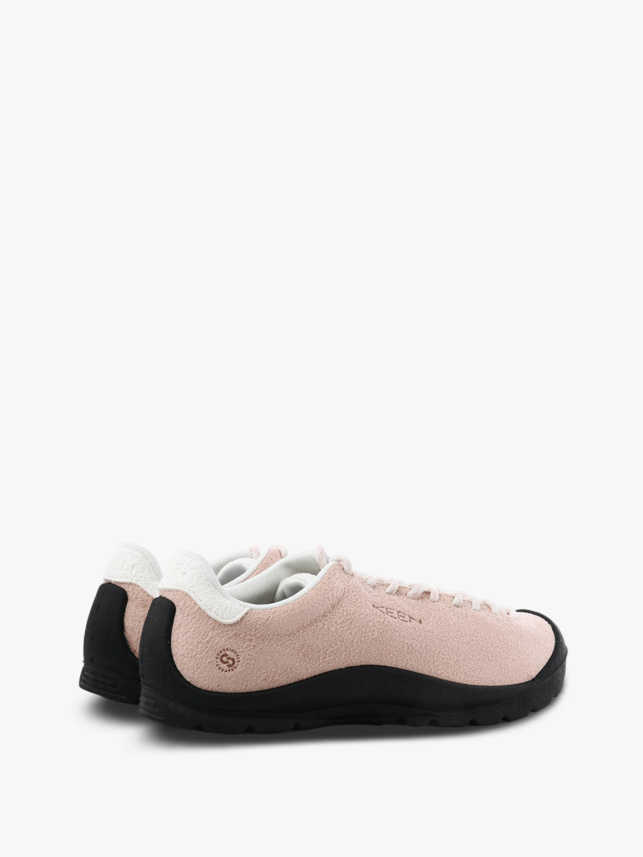 Pink shoes, side view