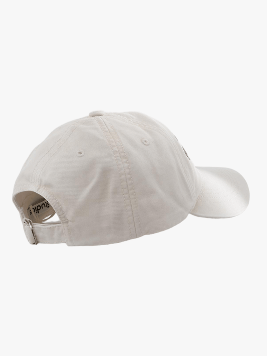 Tan hat, back view