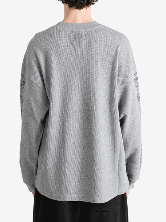 Grey top, full body view