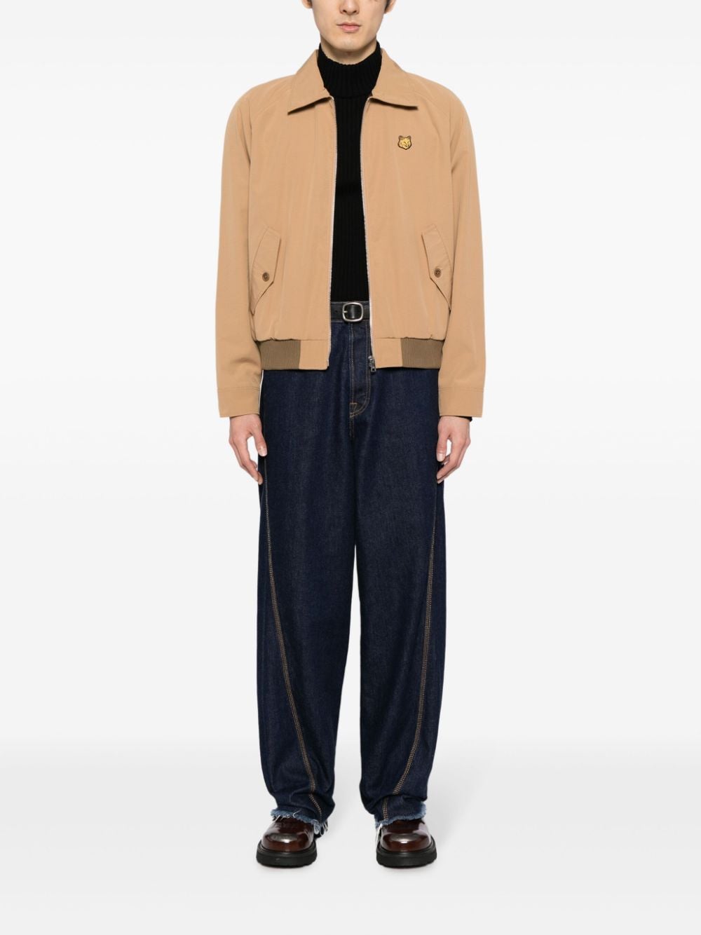 MAISON KITSUNE - Men Technical Cotton Gabardine W Harrington Jacket