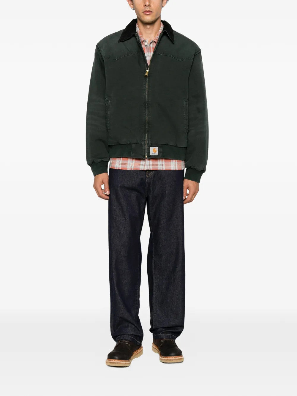 Green jacket, full body view
