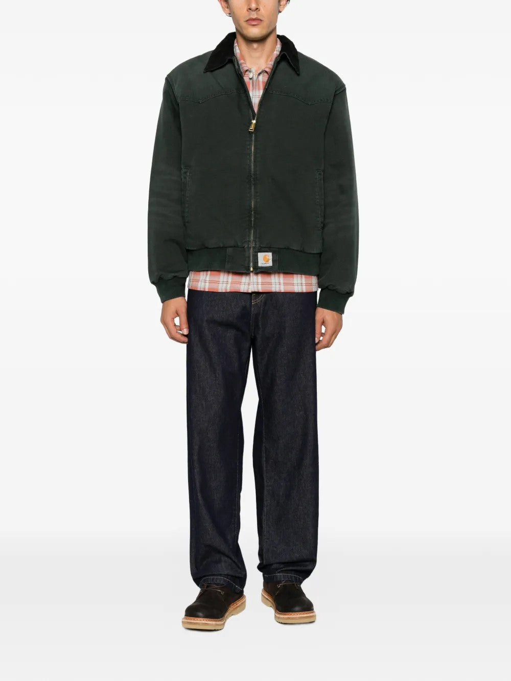 Green jacket, full body view