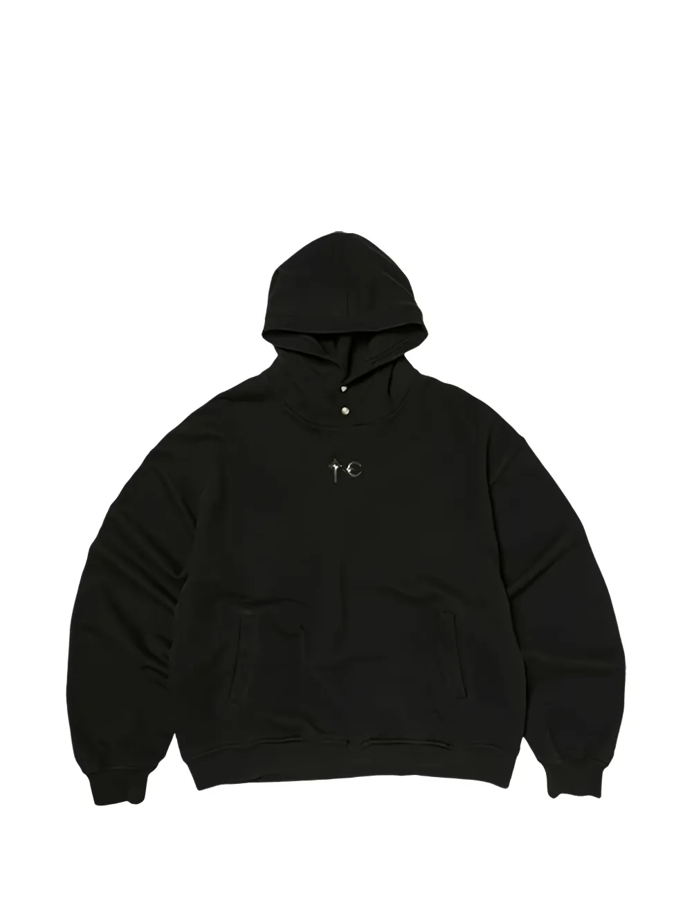 Black hoodie, front view