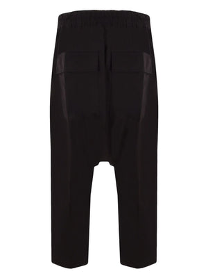 RICK OWENS - Men Drawstring Cropped Pantaloni