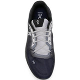 Navy shoes, front view