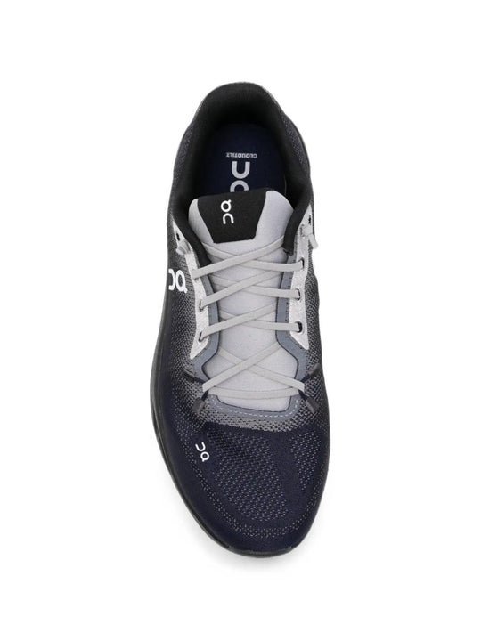 Navy shoes, front view