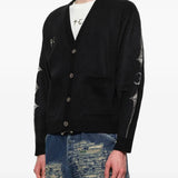 THUG CLUB - Men Tc Bone Knit Cardigan