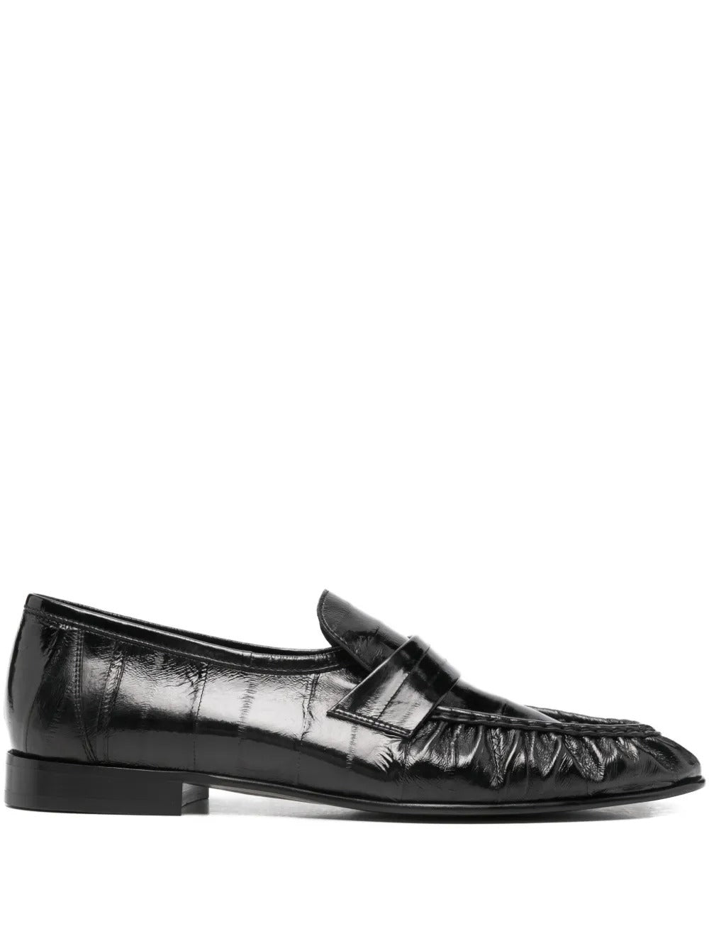 Black loafer, front view