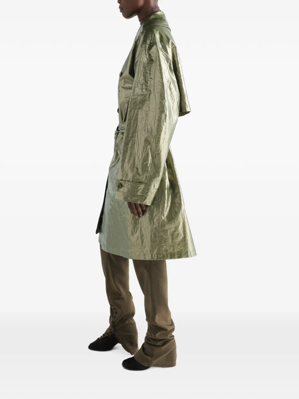 Green jacket, full body view
