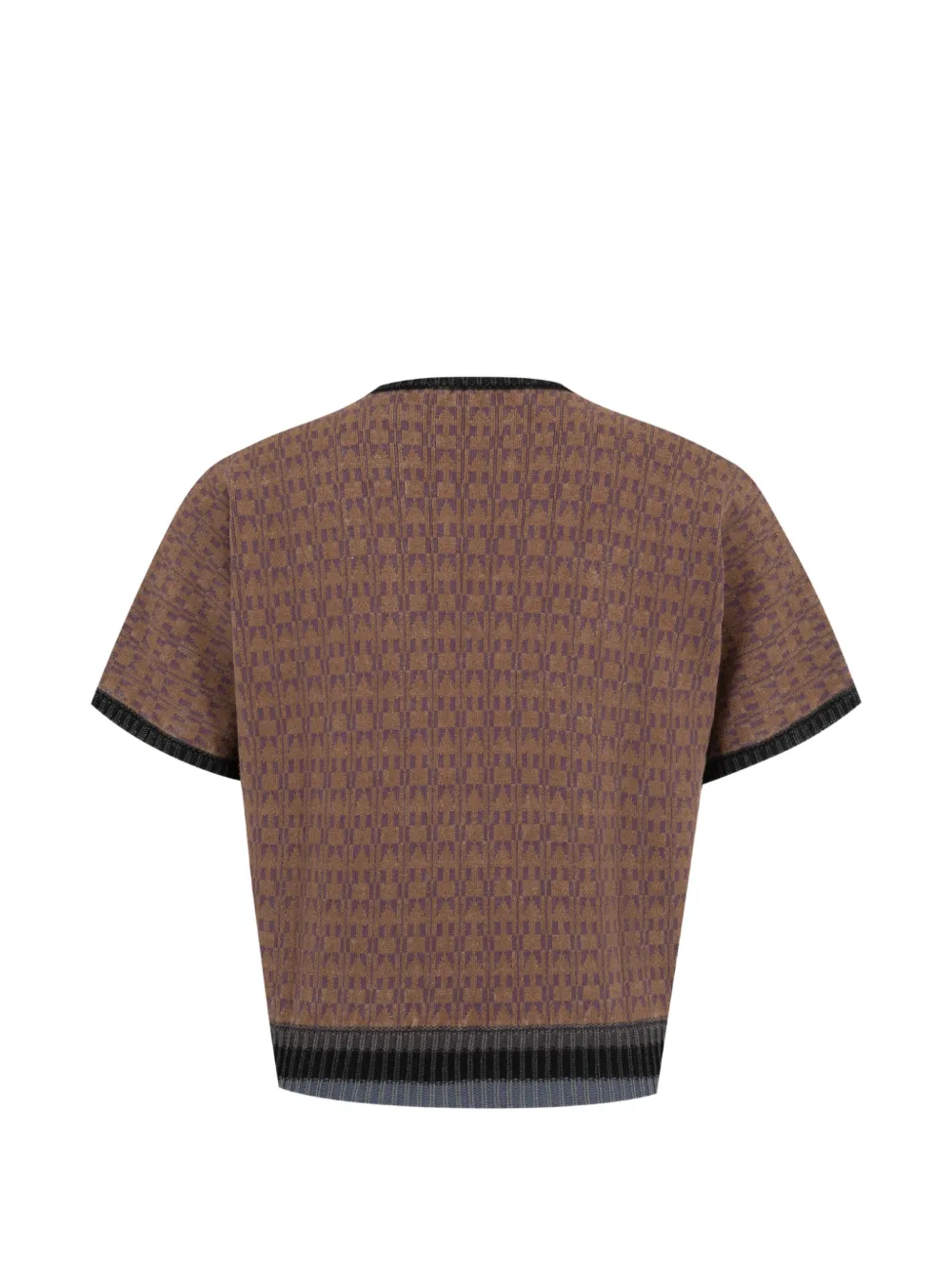 Red knitwear, back view