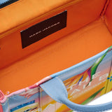 Close up of yellow bags, showing texture of the cotton fabric