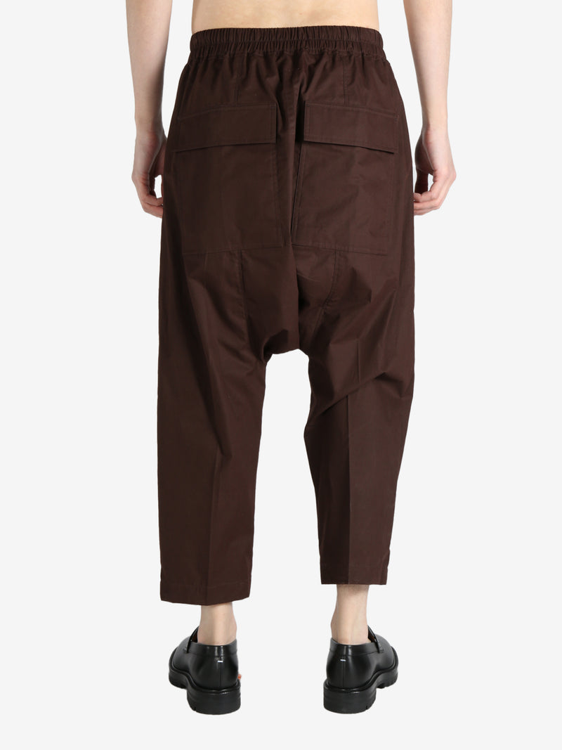 RICK OWENS - Men Drawstring Cropped Pantaloni