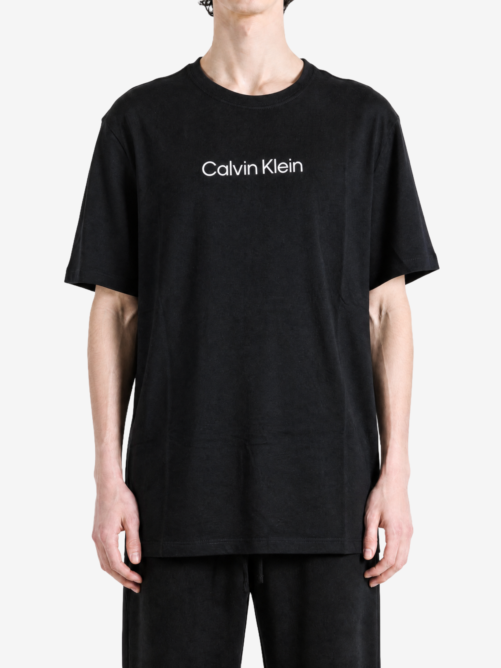 Black t-shirt, front view