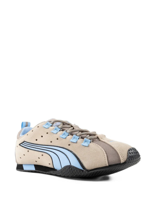 Tan shoes, front view