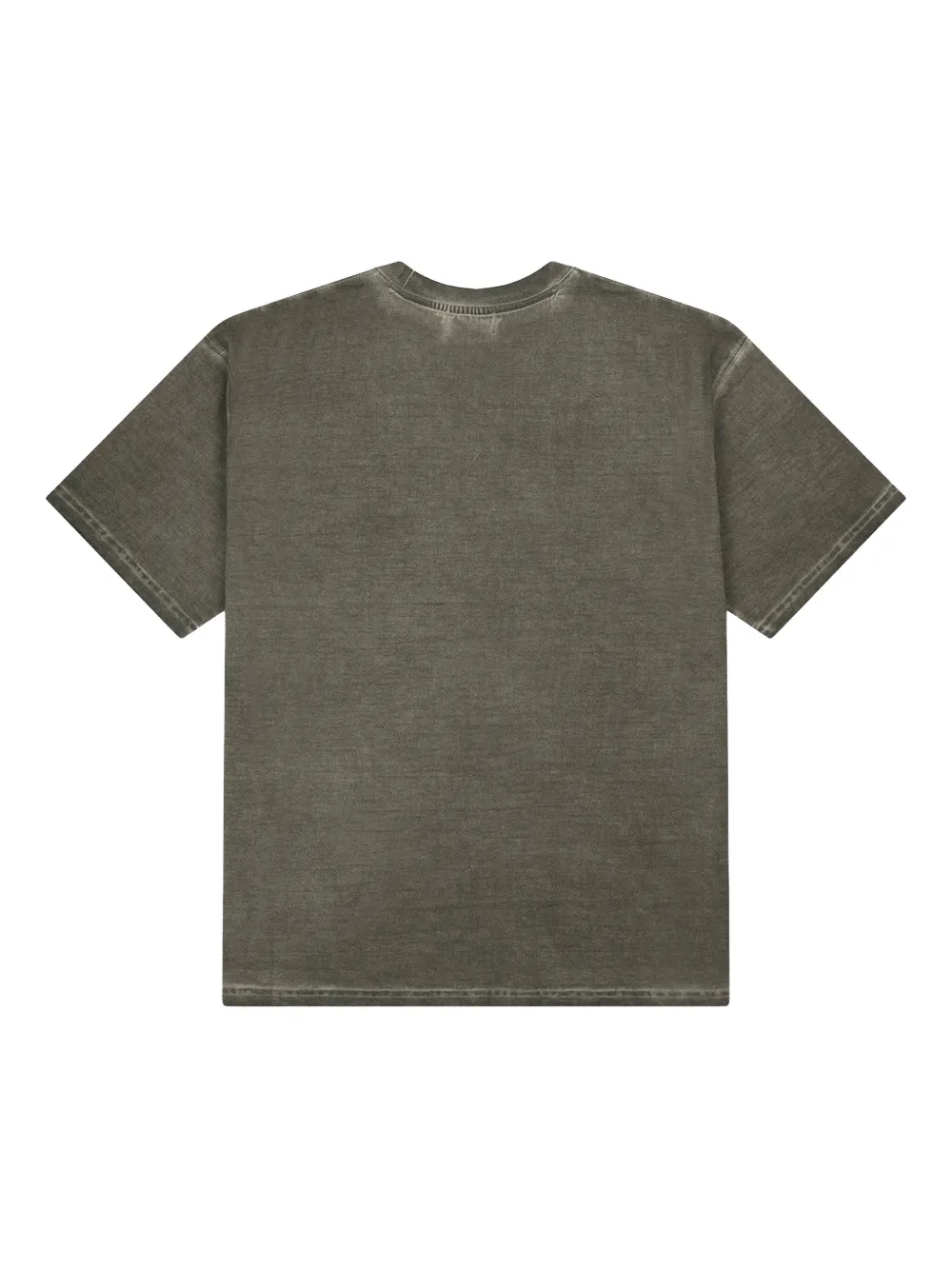 Grey t-shirt,back view showing relaxed fit