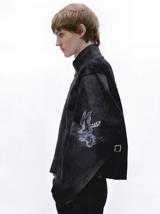 Black jacket, front view